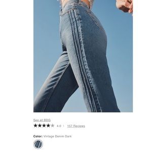 BDG Mom Pintuck Jean - Medium Wash